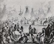 Miller, Alfred Jacob Indians Assembled in Grand Council to Hold a Talk oil